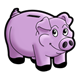 Purple Piggy Bank 