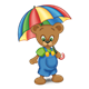 Button Bear with umbrella