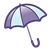 Purple and White Umbrella Color PNG