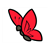Bright Red Butterfly Color PDF
