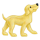 Yellow Dog with nose in air