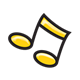 Yellow Eighth Notes 