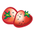 Two Small Strawberries Color PNG
