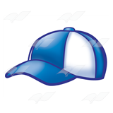 Blue and White Cap