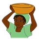Kenyan Lady with a bowl