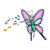 Butterfly Playing Flute Color PDF