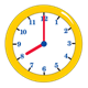 Yellow Clock showing 8:00