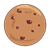 Chocolate Chip Cookie 2 Color PNG
