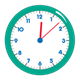 Green Clock showing 12:08