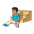 Boy Fell Down Steps Color PNG