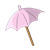 Pink Beach Umbrella Color PNG