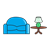 Sofa with Table and Lamp Color PNG