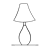 Pink Table Lamp Line PNG