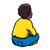 Boy Sitting Color PDF