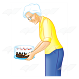 Lady with Cake