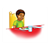 Boy at Table Color PDF