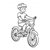 Boy Riding Bike Line PDF