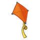 Orange Kite with yellow tail