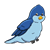 Blue Bird 2 Color PNG