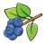 Blueberry Cluster Color PNG