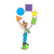 Clown Juggling Shapes Color PNG