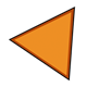Orange Triangle with dark orange border