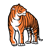 Standing Tiger Color PNG