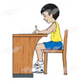 Boy Working at Desk