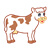 White Cow Color PNG