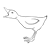 Quacking Duck Line PNG