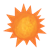 Orange Sun Color PNG
