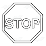 Abeka | Clip Art | Stop Sign—with white border