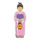 Girl in Japanese costume