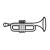 Brass Trumpet 3 Line PNG