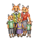 Red Fox Family everyone
