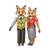 Red Fox Family Color PDF