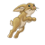 Hopping Rabbit Color PNG