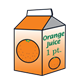 Orange Juice Carton 2 1 pint