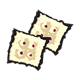 Two Square Crackers 