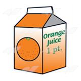 Abeka | Clip Art | Orange Juice Carton 1—1 pint