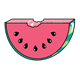 Watermelon Slice with bite