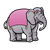 Circus Elephant Color PNG