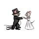 Mice Getting Married bride and groom
