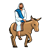 Jesus Riding Donkey Color PNG