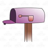 Empty Purple Mailbox