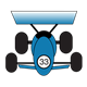 Blue Racecar #33, without driver