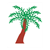 Leaning Palm Tree Color PDF