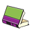 Green and Purple Book Color PNG