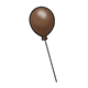 One Brown Balloon on a string