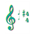 Music Notes and Signs Color PDF